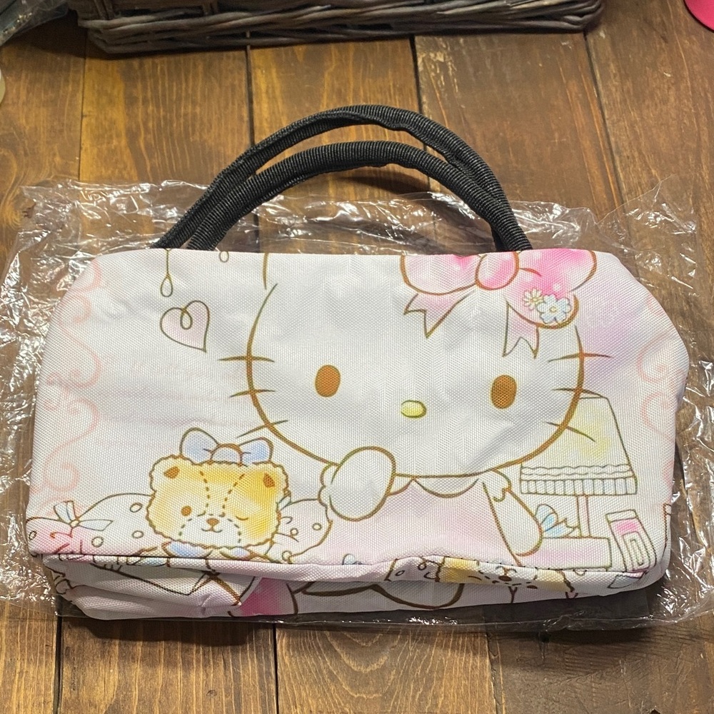 Hello Kitty Pink and White Pastel Insulated Lunch Bag